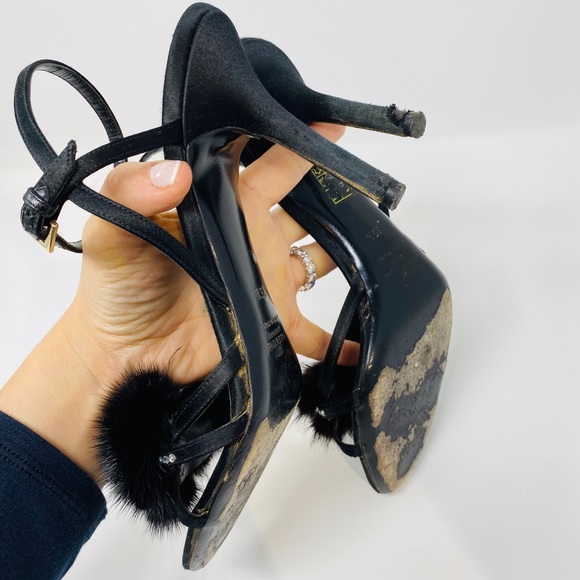 VALENTINO**Evening shoes w/Mink**EU 36.5 $1395 - Picture 8 of 8